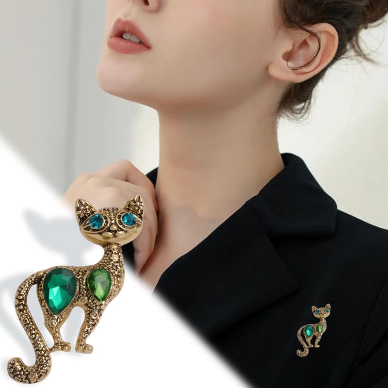 Image of Cameo Brooch Vintage Silver Tone Lady Portrait Brooch Pins for Women Victorian Jewelry Crystal Rhinestone Brooches for Hat Scarf Collar Lapel Handbags Shawls for Christmas