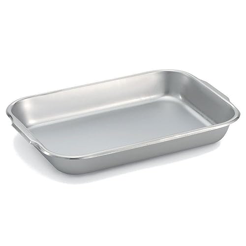 Vollrath 61230 3.5-Cuarto de galón bandeja para hornear y asar, 14.0 in x 10.5 in x 2.0 in, de acero inoxidable, NSF, para uso comercial en la cocina