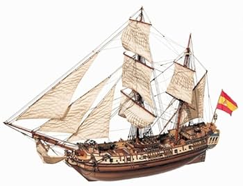 金属製 帆船模型 木製台座付き 金属製 帆船模型 木製台座付き