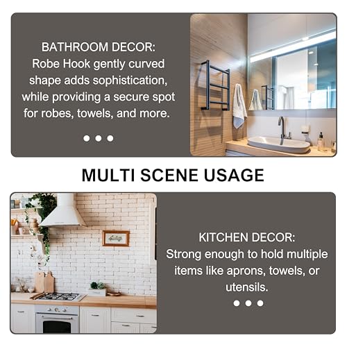 Image of Stainless Steel Robe Hook for Hanging Clothes, Cloth-Towel Hanger, Robe Hooks for Bathroom, Bathroom Accessories (Royal- Set-2)