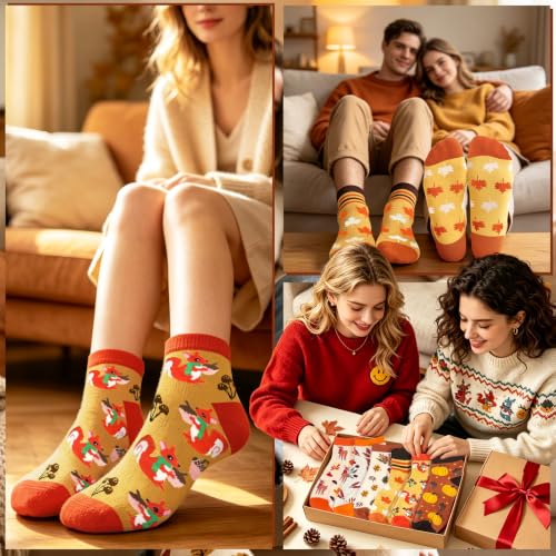 Image of 6 Pairs Ankle Socks for Women Men Novelty Gifts For Women Halloween Christmas Festival Birthday Gift