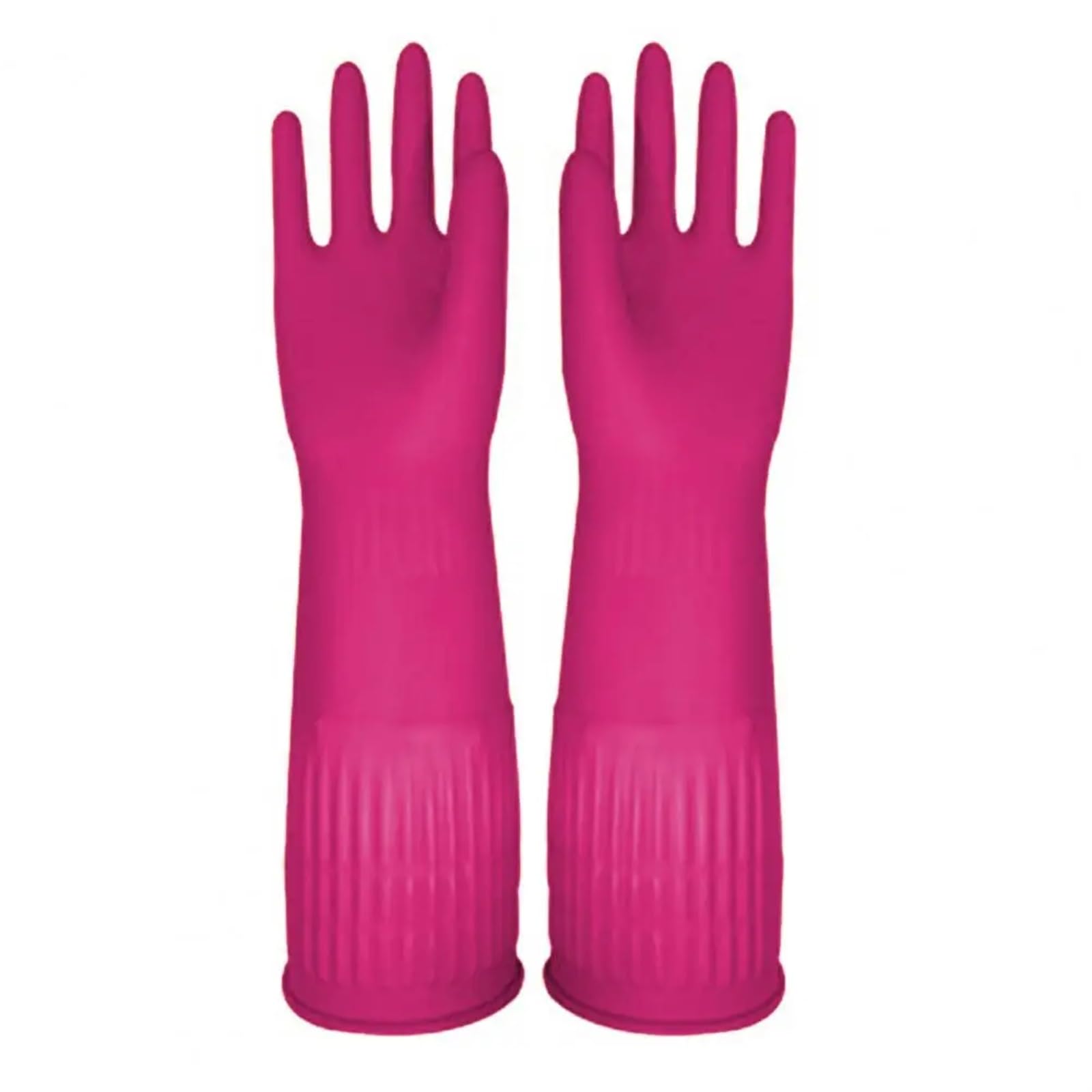 Guantes Limpieza 2 Pares de Guantes de Goma Reutilizables for Platos Guantes de Goma Natural for Lavar Platos Guantes Impermeables for Lavar Platos Antideslizantes(Pink,M)