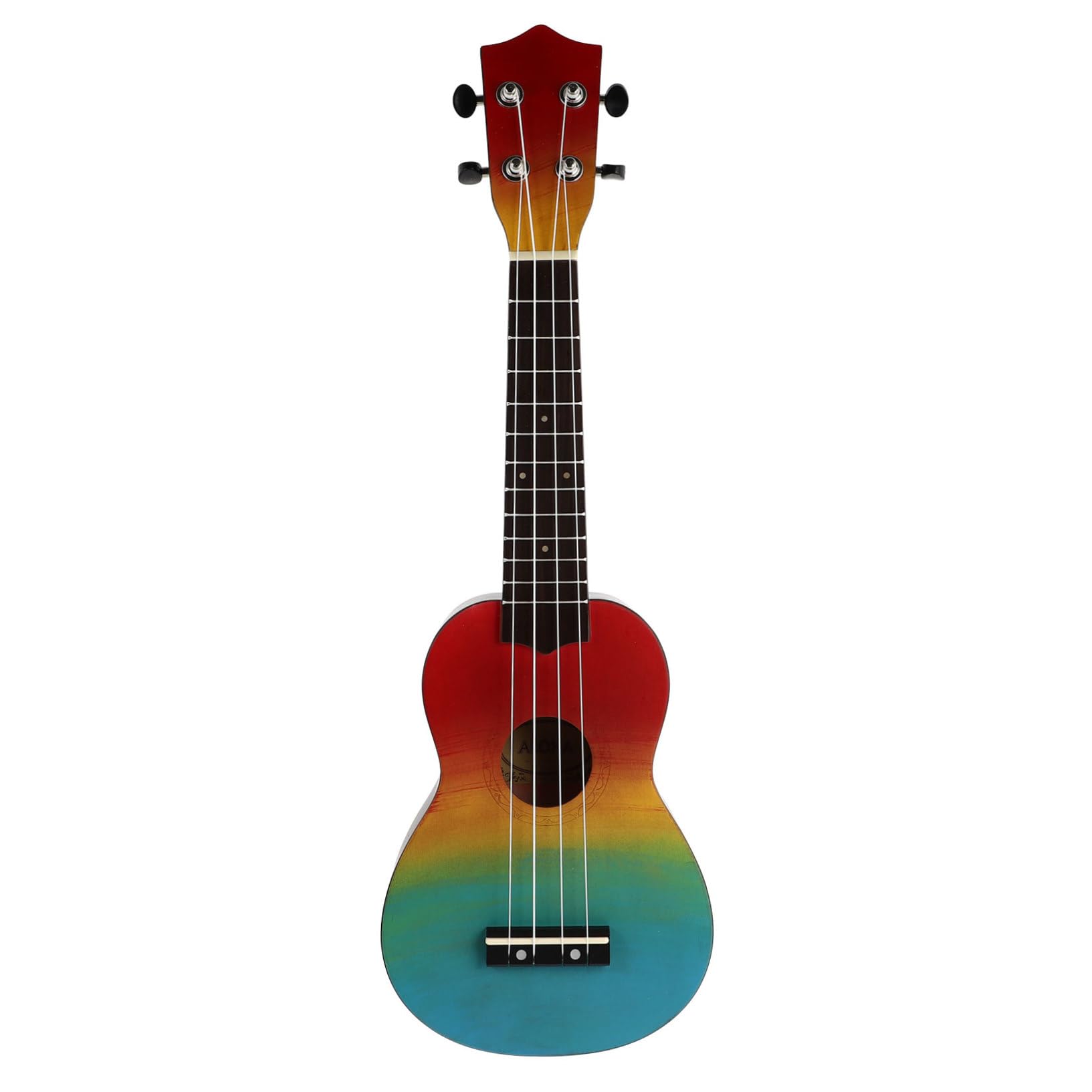 VICASKY 21-Zoll Ukulele Lernset für Kinder mit Rucksack Handgemaltem Regenbogen Design und Tasche Synthetic Material 1 Satz