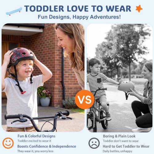 Image of Toddler Helmet, Adjustable Kids Bike Helmet for Ages 1-3-8