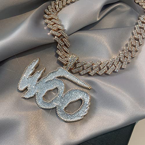 Goobicful Woo Baby Gold Pendant Necklace 18K Gold Plated Iced Out Hip Hop Crystal Miami Cuban Shiny Link Chain Choker For Men Women Girls #TOP3