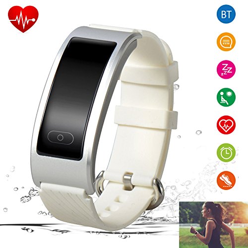 BGJOY Waterproof Fitness Tracker, Swimming Running Smart Watch Bluetooth Watch, Heart Rate Monitor
