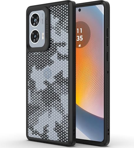 Image of KAPAVER GPS Edition Back Cover Case Compatible for Motorola Edge 50 Fusion /Motorola G85 5G / Motorola G96 5G (PC + TPU) (Honeycomb-Black)