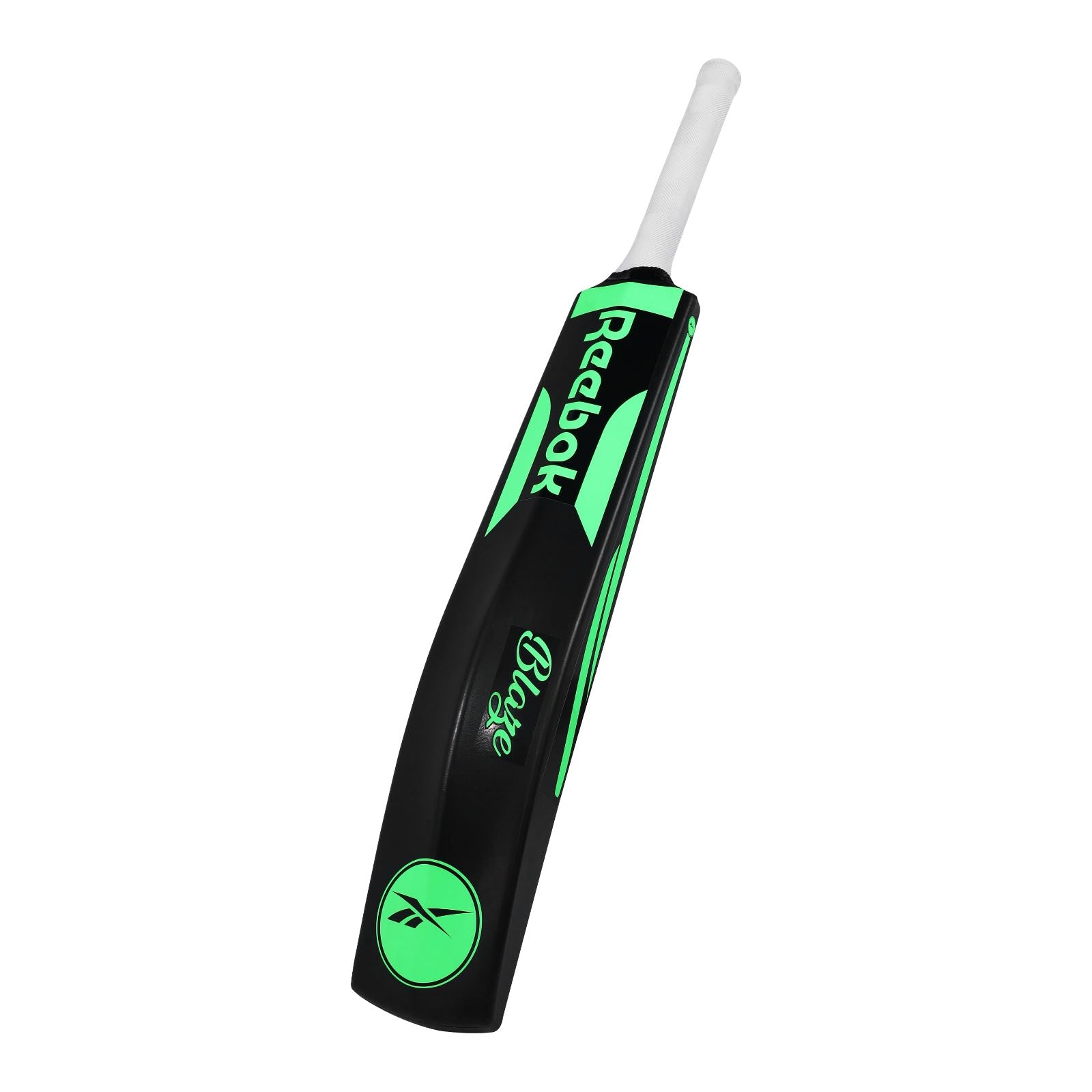 Reebok Blaze Batte de cricket en plastique – Taille complète 86,4 x 11,4 cm, PVC léger, design durable pour l'entraînement et les jeux récréatifs, convient aux enfants de 15 ans et plus (vert)