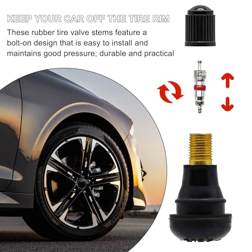 Image of Yourkar Valve Stem Installer Tool, Tire Valve Stem Puller Tool Single Dual Head Valve Core Remover, Tire Repair Tool Set with Valve Cores Valve Stem Replacement, Car Accessories