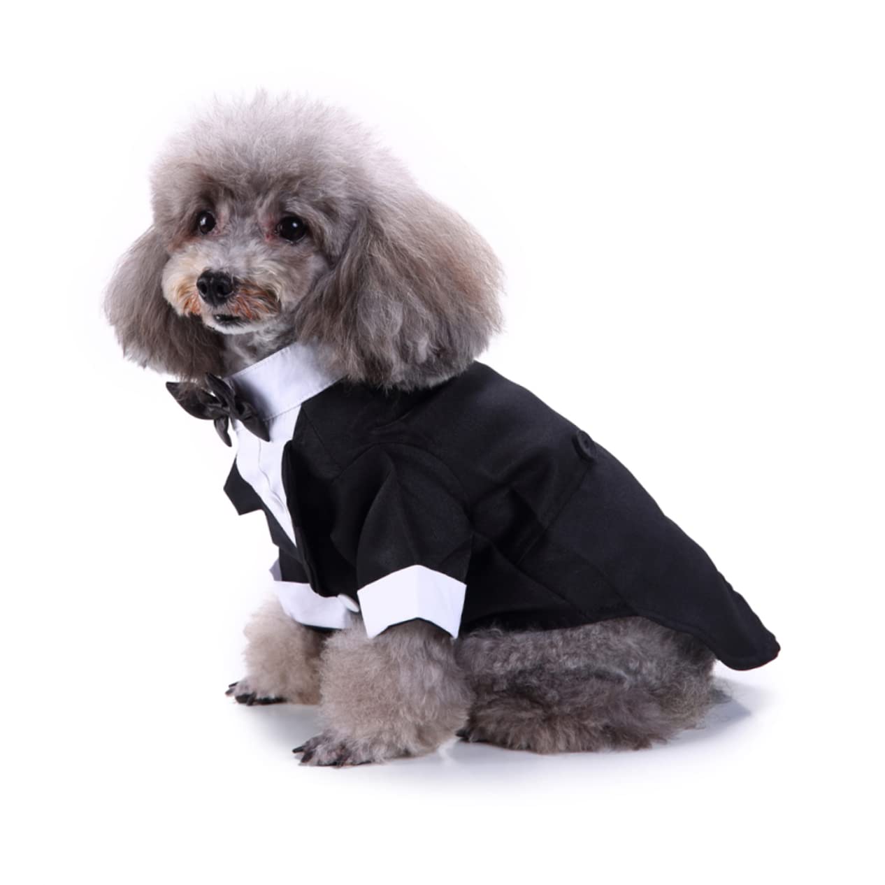 FOMIYES 3stücke Hundekostüm Für Besondere Anlässe Elegantes Schwarzes Anzug-Outfit Mit Fliege XL Komfortable Und Stilvolle Haustierbekleidung Für Hochzeiten Partys Und Feiertage