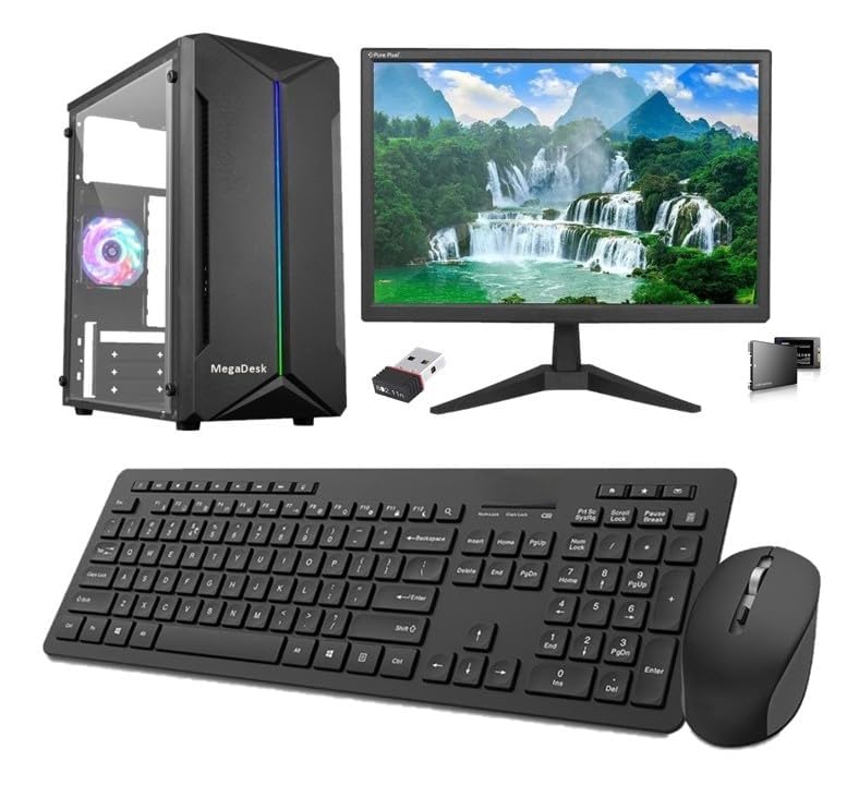 All-in-One Desktop Computer Set, i7 3700, 16 GB RAM, 500 GB SSD, 4GB Graphics Card, 22" HD LED Monitor, Wireless Keyboard & Mouse, WiFi, Windows 11, MS Office (16-500-4GB)