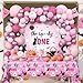 AIBIIN 100 pcs Spooky One Birthday Decorations for Girl Pink Halloween 1st Birthday Party Decorations Include Banner Tablecloth and Balloons Arch Girls Ghost Party Favors Decor Supplies