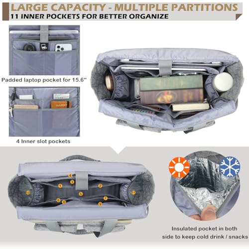 BISKLNDN Lightweight Tote with Insulated Pockets