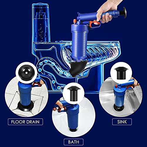 Toilet Plunger, Air Drain Blaster, Drain Clog Remover Tool, Drain Tub Drain Cleaner Opener Pump, High Pressure Plunger For Bath Toilets, Shower, Bathroom, Sink, Bathtub, Kitchen Clogged Pipe #TOP3