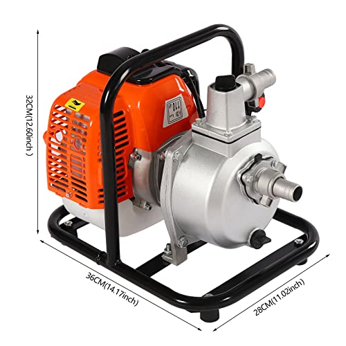 Gas Powered Water Pump, High Pressure Water Pump, 30M Lift Make, Epa-Certified Transfer Pump, 135L/Min Large Flow Utility Pump, For Water Delivery, Pumping, Irrigation And Other Work #TOP6