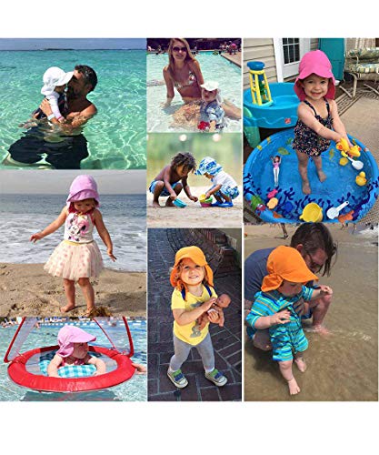 UPF 50+ Chapéu de sol para crianças, bebês, meninos e meninas infantis - Chapéu de natação de praia