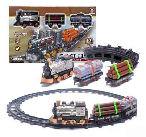 Image of Bestie Toys Train Set for Kids: Classic & Metro Trains, Multicolor, Unisex, Ages 3+