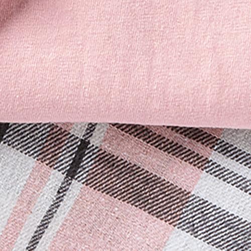 AmeriMark Women’s 2-Piece Flannel Pajama Set Nightwear for Sleeping Long Sleeve Cotton Loungewear Top and PJ Pants Sleepwear3