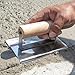 Kraft Tool CF137 1/4-Inch Radius Stainless Steel Cement Edger with Wood Handle, 6 x 6-Inch