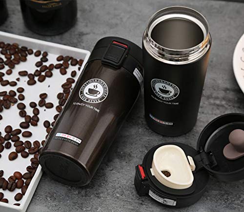 Vaso Termico Café Termo Taza Botella Taza Coche Acero Inoxidable Café Agua Thermos Frascos Termo Cafe Hermetico (Marrón) - Imagen 6