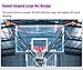 NUNETH Basketball Rebounder Attachment Shot Return Net System, Basketball Return Guard Net & Basketball Goal Trainer, Ball Returner with 180° Rotating Chute