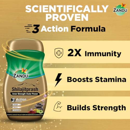 Zandu Shilajitprash, combination of Shilajit and selected herbs of Chyawanpash, a powerhouse of 47 potent Ayurvedic herbs | 3 Action formula to boost strength, stamina &... - Image 4