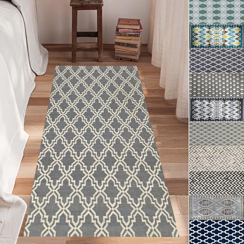 Alfombra de pasillo vintage lavable que evita resbalones en el hogar 2