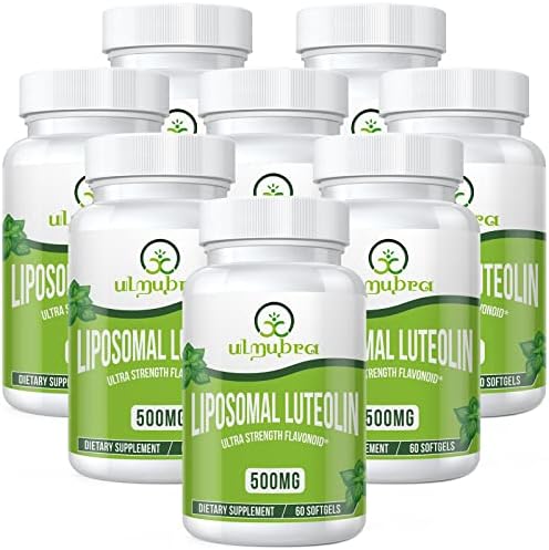 Ulmubra Liposomal Luteolin 500MG, Maximum Absorption, Potent Flavonoid, 480 Softgels, Luteolin Supplement, Non-GMO, Gluten Free