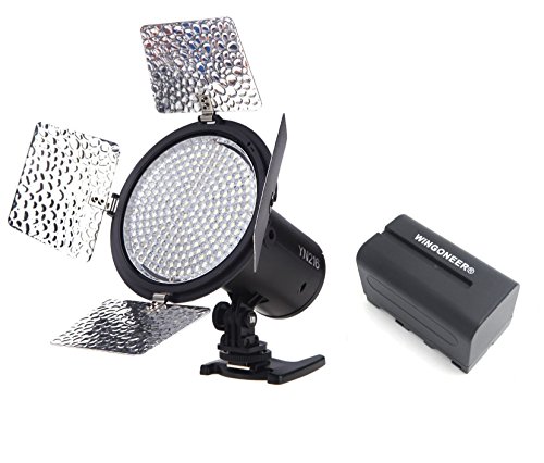 Yongnuo YN-216 YN216 Pro luz de vídeo LED 5500K para Canon Nikon DSLR DV de la cámara y videocámara con WINGONEER NP-F770 batería y cargador de batería