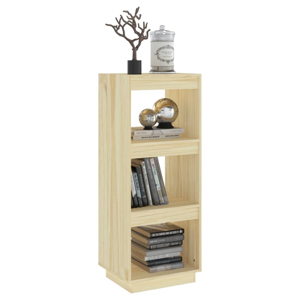 Générique Biblioteka z litego drewna 3 przegródki 40x35x103 cm | Wszechstronne półki, oddzielne części, przechowywanie książek czasopism, łatwe czyszczenie na mokro