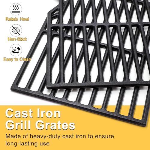 Image of Grill Replacement Parts for Charbroil Advantage 6 Burner 463240115, 466240115, 466235816, Cast Iron Grill Grates, Heat Plates Tents, Burners and Igniters for Char-Broil Advantage 463240115