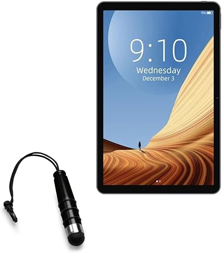 BoxWave Stylus Pen Compatible with Chuwi HiPad Air - Mini Capacitive Stylus, Small Rubber Tip Capacitive Stylus Pen - Jet Black