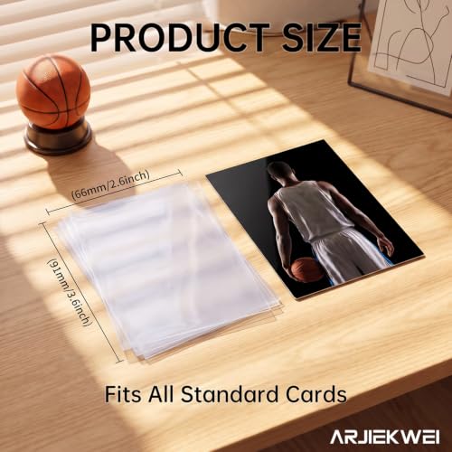 Image of 1000 Count Clear Card Sleeves, Baseball Card Sleeves | Plastic Trading Cards Sleeve for Sports Baseball Football MTG PKM Game Standard Cards