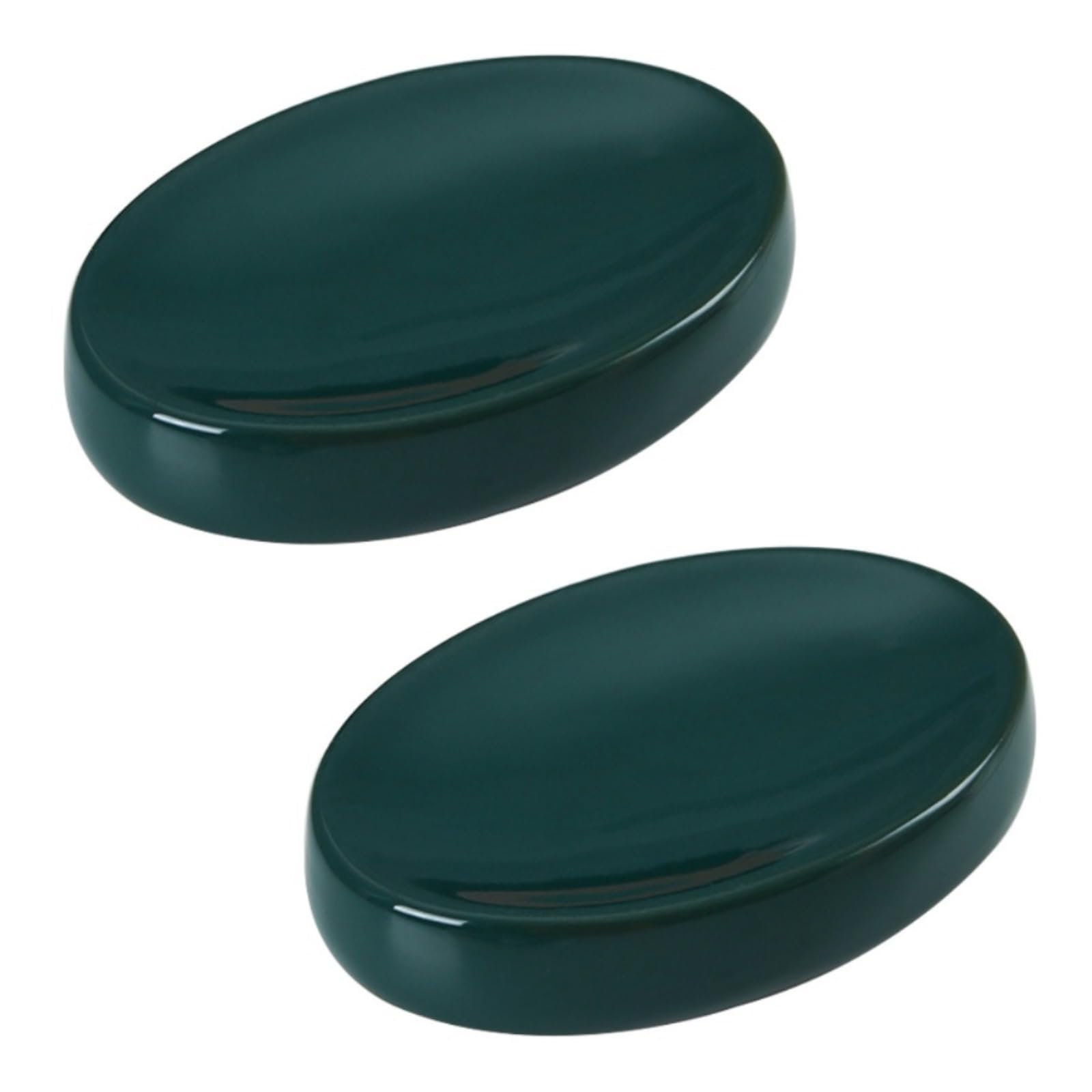 soap dish, Ceramic Soap Dish 2-Pack Multicolor(Dark Green)