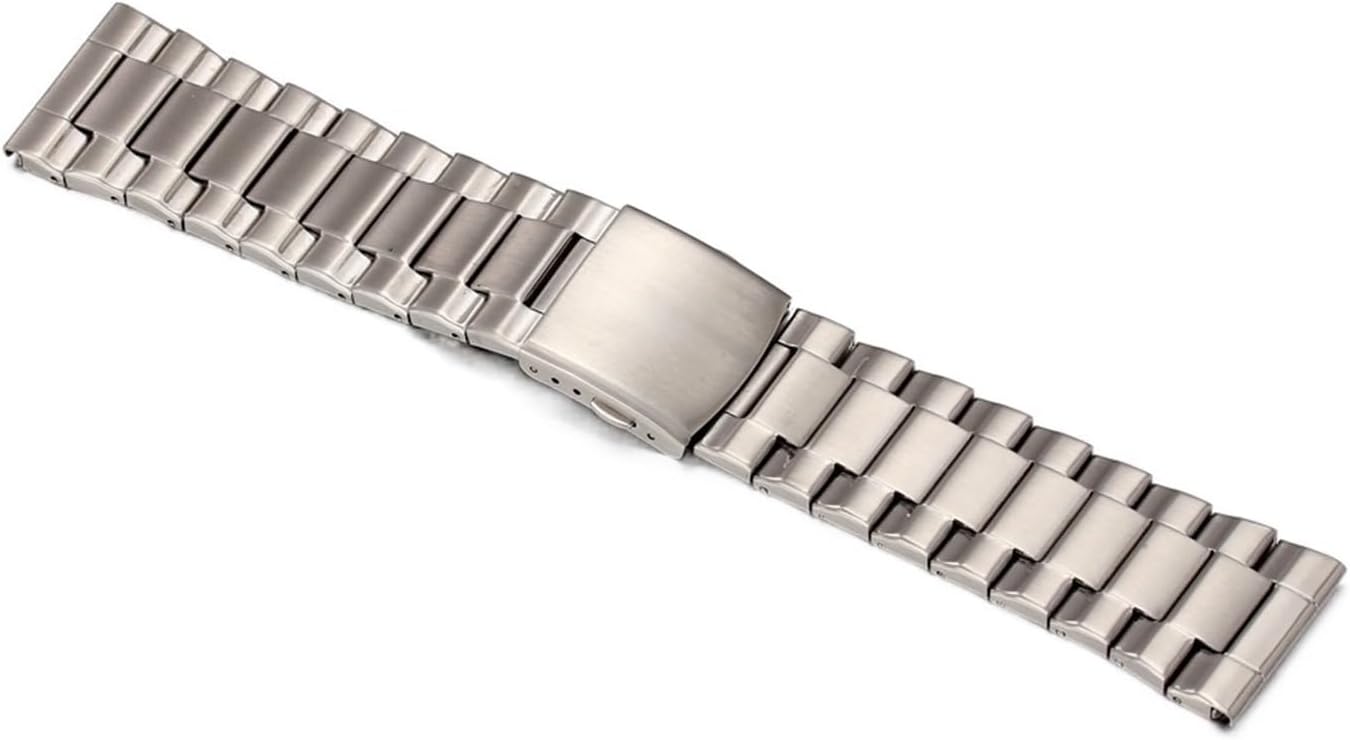 HFERHT 22mm 24mm 26mm 28mm 30mm 32mm Watchband Compatible with Diesel Watch Strap Silver Black Gold Stainless Steel Men's Watch Band Leather Strap