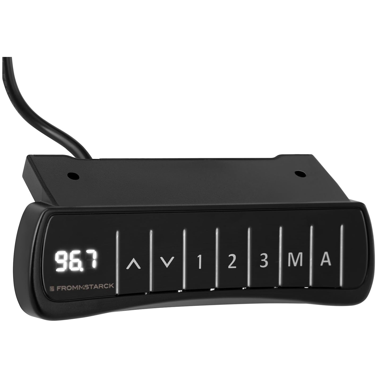 Fromm & Starck Höhenverstellbares Eckschreibtischgestell 60 - 125 cm einstellbare Breiten: 110 - 190 cm (L) / 90 - 150 cm (R) 150 kg 3 Motoren 450 W Memory-Funktion Schwarz Ecktischgestell