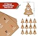 Anstore Geschenkanhänger Weihnachten, 120 Stück Weihnachten Kraftpapier Etiketten Geschenkanhänger Anhänger Etiketten mit Jute-Schnur und rot/weiß Baumwollgarn für Geschenke verpackung Decor