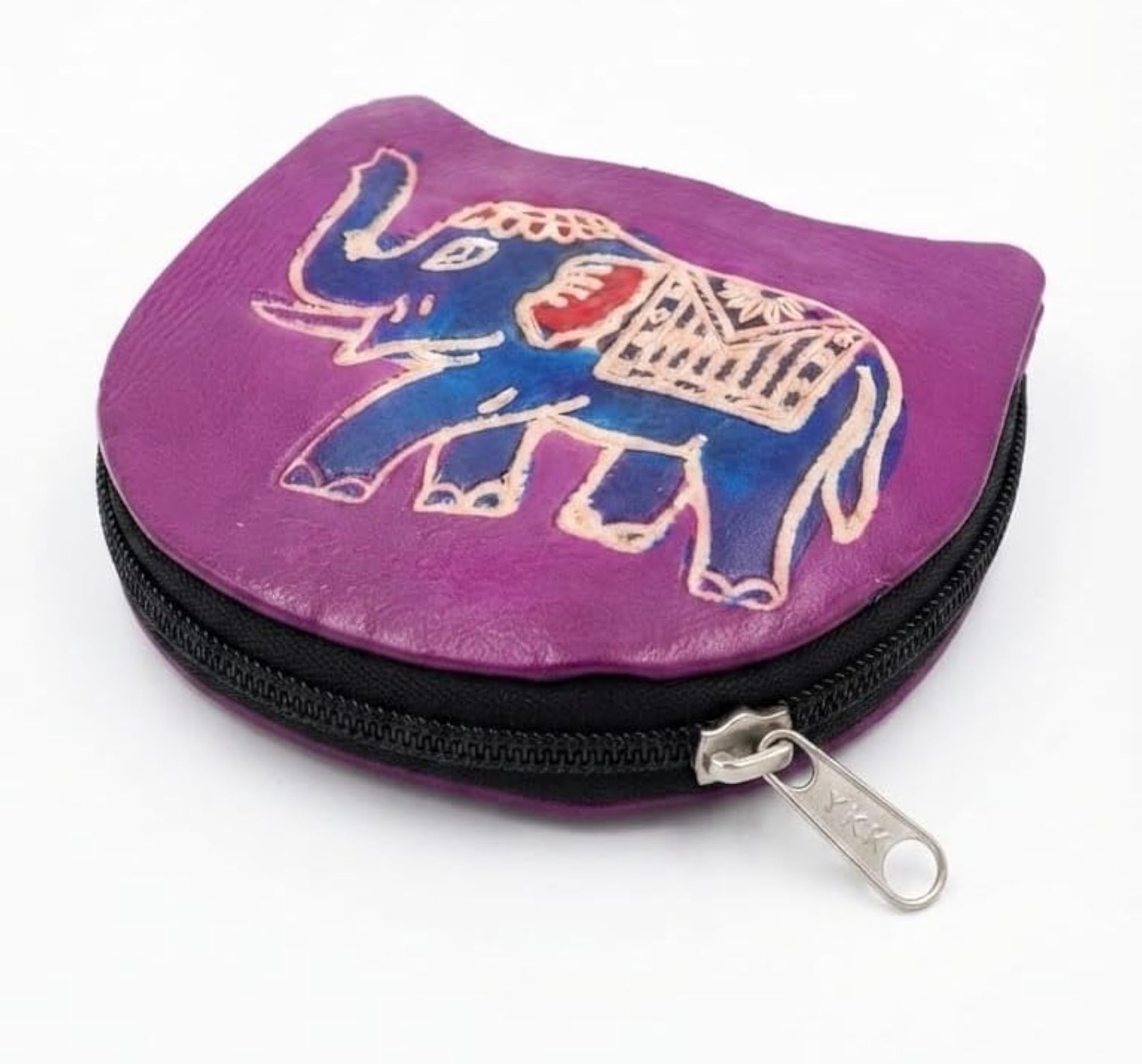 Elephant Design Genuine Leather Coin Purse