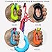 DAOSUN Paracord Bag Charms with Grip Strength Trainer, Hand-Woven Rope Purse Charms for Handbags,Totes, Backpacks Cute Bag Accessories for Women Teens, Fitness & Fashion Lovers (Orange Gripper)