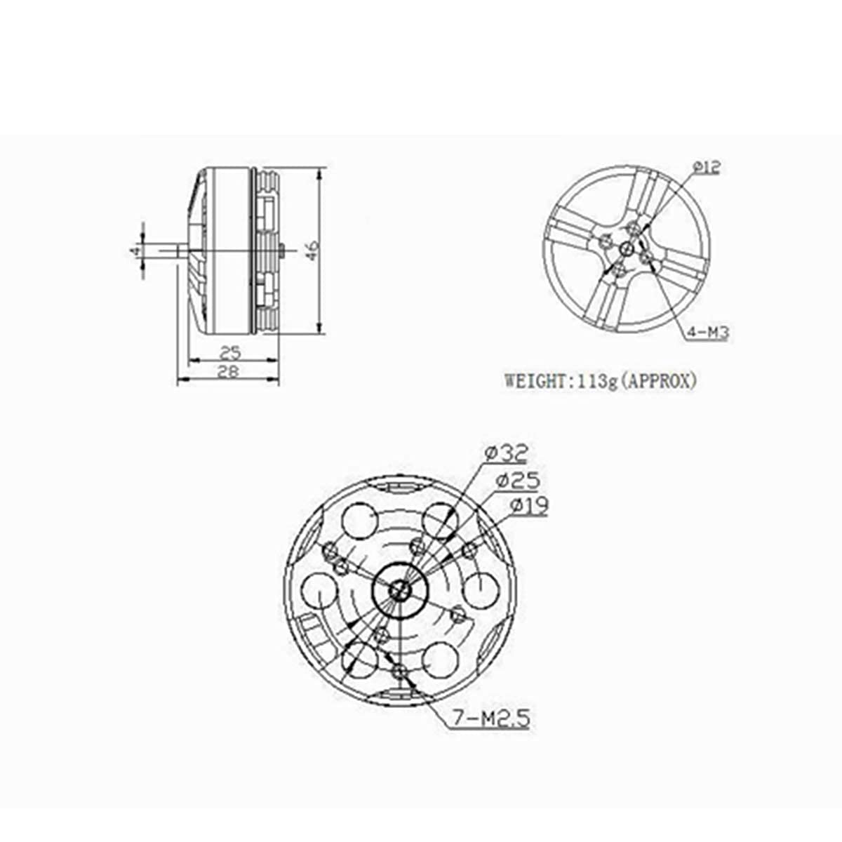 QWinOut 4108 580KV Multiaxial Brushless Motor 3-6S Multi Rotor Disc Brushless Motor Pull-2000g for RC DIY Quadcopters Multicopters Drone, Tarot FY690S 680PRO (6 Pcs)