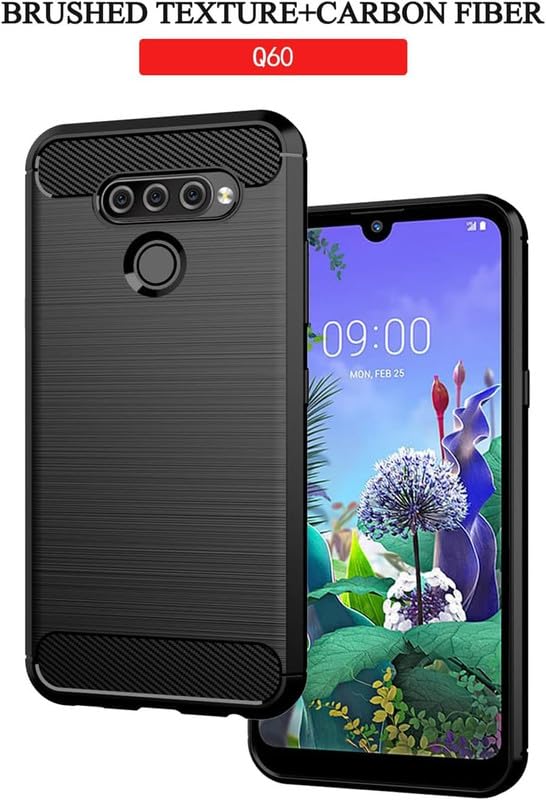 Image of Hybrid Carbon Fiber Back Case for LG Q60 / LG K50 2019 (Black)