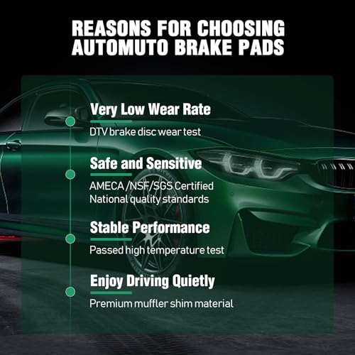Image of AUTOMUTO 8PCS Front & Rear Ceramic Disc Brake Pads Set D1037 D1285 For Chrysler 200 Sebring For Dodge Avenger Caliber For Jeep Compass Patriot