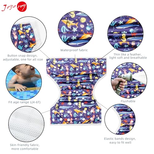 Joyo roy Swim Diaper Swim Diapers Reusable Swim Diapers Swimming Diapers Reusable Diapers Baby Swim Diaper Reusable Swim Diapers Large Reusable Swim Diaper Water Diaper Reusable Swim Diaper Girls 4-6T