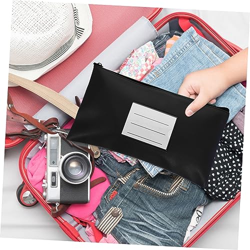 Uonlytech PU Leather Zipper Bill Bag Card Slot and Window Compact Money Holder Pouch for Cash and Receipts for Travel and Office Organization3