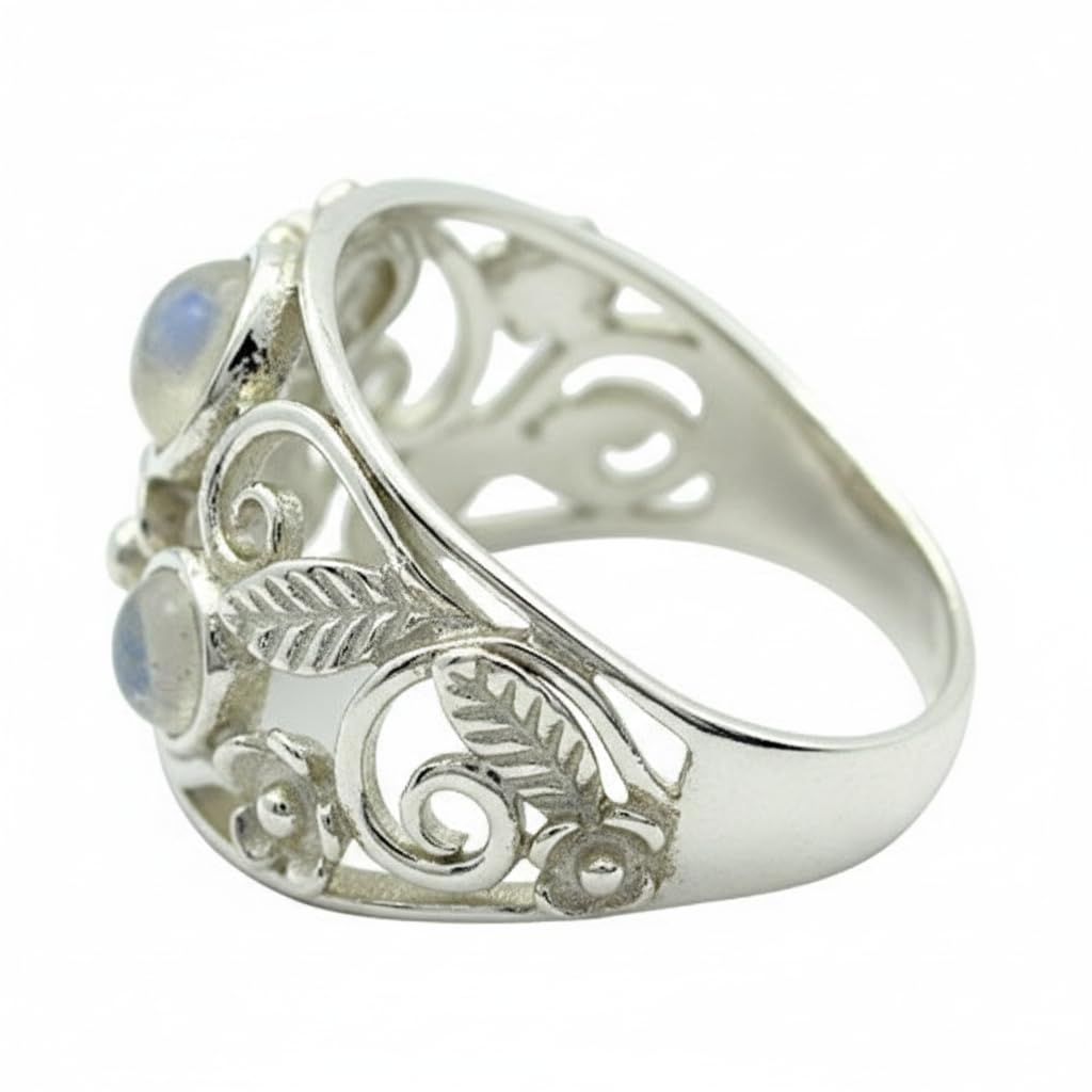 55Carat Wählen Sie Ihren Edelstein Verlobungsschmuck Sterling Silber Runde Brillante Form Schöne Design Hochzeit Besonderes Geschenk für Frauen, Mädchen und Damen Größe 47 bis 70