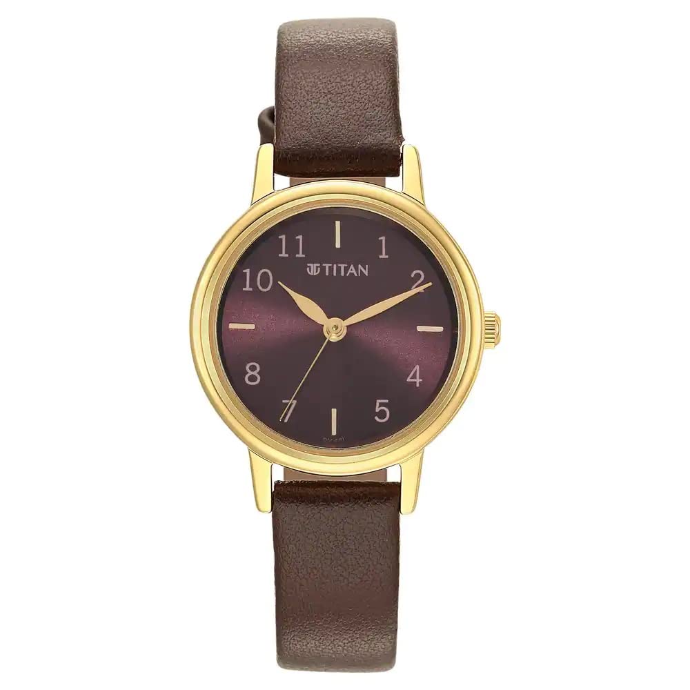 Titan Karishma Brown Dial Leather Strap Analog Watch for Women-NR2678YL02 (B0BFBVP7VT) Amazon Price History, Amazon Price Tracker