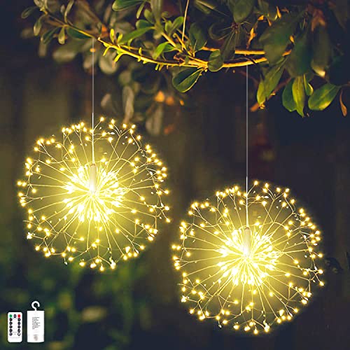 Joysing Lichterkette Feuerwerk Batteriebetrieben 2 Stück 198 LED...