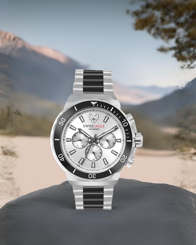 Image of Swiss Eagle Analog Stylish Watch for Men Water Resistant Fashion Watch Round Shape with 3 Hand Mechanism Wrist Watch to Compliment Your Look /Ideal Gift for Male
