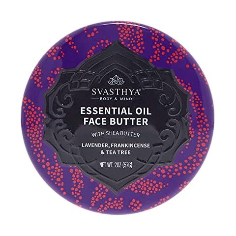 Svasthya Body & Mind Essential Oil Face Butter by Svasthya- Naturally Nurtures Skin & Restores Complexion, Has Shea Butter, Coconut, Argan & Grapeseed Oil, Made In The USA, 2 oz Cover