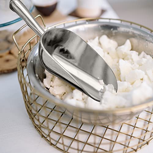 Image of Amazing Abby - Elsa - 12-Ounce Aluminum Ice Scoops (Set of 2), Cast Aluminum Utility Scoops, Food-Grade, Good for Home and Commercial Use, NOT Dishwasher-Safe, Hand-Wash Recommended